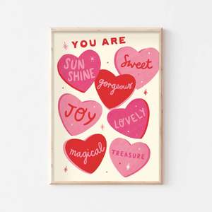 Sweet Hearts Print - Love Positive Kids Art Print Gift