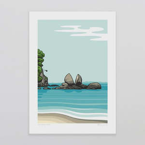 Split Apple Rock | A4 Print