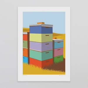 Beehives | A4 Print