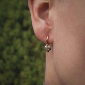 Earrings 1: Little Taonga | Kawakawa Gold Huggies