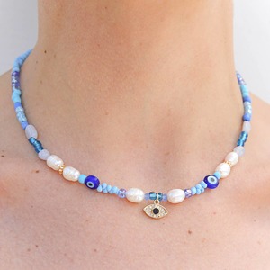 Necklaces: Evil Eye Blue Necklace