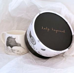 Ceramics: Walking with Aroha – Brown Kiwi Cup from Katy Hayward