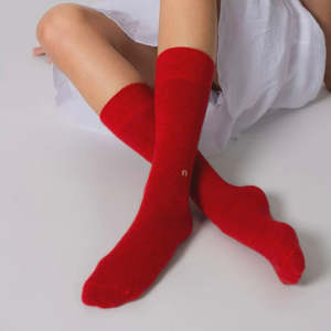 Accessories: Hamilton Possum Merino Wool Socks | Scarlet