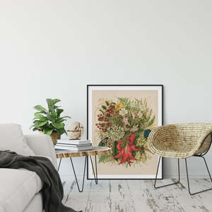 Wall Art: Sarah Featon | Wild Flowers & Berries Print