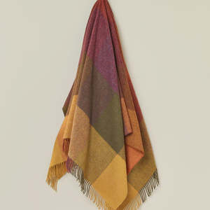 Cushions Blankets Throws: Harland Autumn NZ Wool Throw