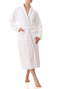 Givoni 3SJ87 -Unisex  Mid Length  Wrap Gown (White)