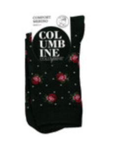 Loungewear: Columbine Merino Wool Comfort Sock ( flower dot )