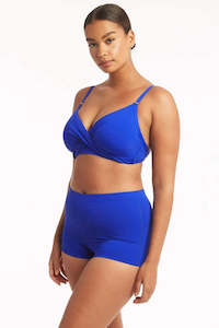 Bikini Bottom: Sea Level Eco Essentials Boy Leg Pant (Cobalt)