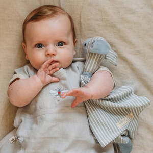 Merino Sleep Bags: Merino Kids Organic Snuggle Toy (Turtle Dove Stripe)