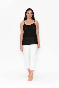 Orientique 100% Cotton CAMISOLE Top (Black, White, Nude)