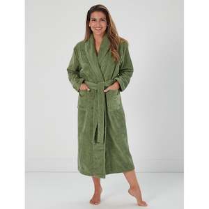 Dressing Gowns: BAKSANA Freya Bathrobe (Green)