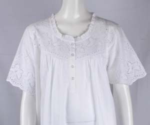 Nighties: Alice & Lily 574 cotton nightie (White)