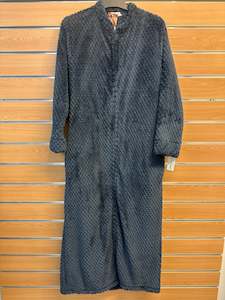 Dressing Gowns: Essence  zip up Robe  648RZ   (Navy)