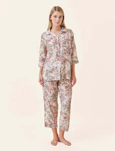 Pyjamas: Papinelle Layla Crop PJ Set (Pink)
