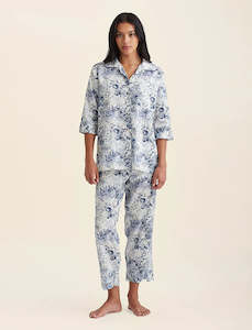 Papinelle Toile De Jouy Crop PJ Set (French Blue)