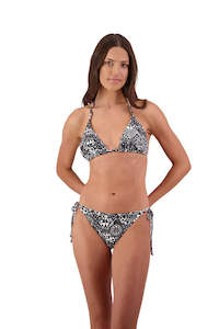 Bikini Bottom: Piha Bellagio String Pant (Black & White)