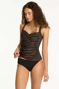 Tankini Tops: Sea Level Riptide Tankini Top (Black)