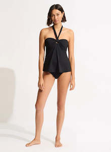 Seafolly Sash Tie Front Tankini (Black)