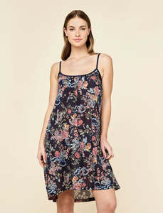 Nighties: Papinelle Layla Strappy Nightie (Navy)