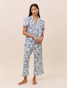 Papinelle Nostalgia Crop Pyjama Pant (White)