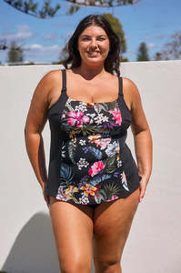 Mastectomy: Capriosca Carnival Tank Tankini (Black)