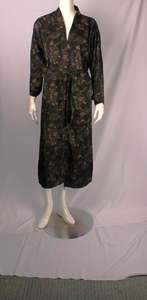 Sleepwear: Alice & Lily AL/604 Long kimono floral (Black/Gold)