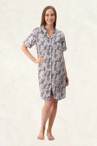 Nighties: Givoni 6AC58Q Quill Sleepshirt (Black)