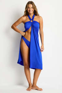 Sea Level Mythos Ring Cover Up Skirt (Cobalt)