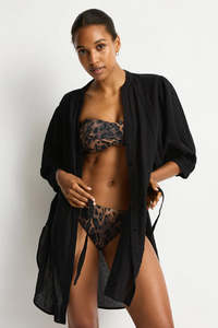 Resortwear: Sea Level Salt Boho Shirt (Black)