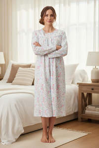 Sleepwear: Givoni  7LP40V - Vicky mid nightie (Ivory)