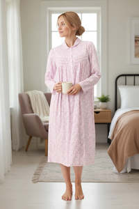 Givoni 7LP34T - Thea mid collared nightie (Pink)