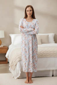 Sleepwear: Givoni 7LB21D - Demi mid nightie (Blue)