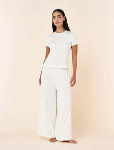 Sleepwear: Papinelle Kate Modal Soft Tee (Ecru)