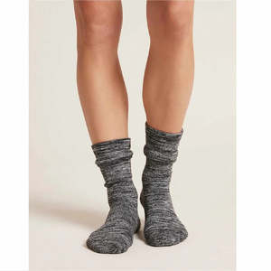 Boody Women's Bamboo Bed Socks (Black Marle)