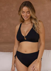All Swimwear: Fantasie Merissa Black Non Wired Triangle Bikini Top (Black)