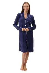 Sleepwear: Givoni 7LE93 -  Sleepshirt With Piping (Navy)
