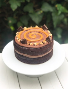 Chocolate & Caramel Naked Cake Hello Delicious