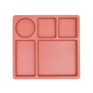 Bobo Amp Boo: Bobo&Boo Divided Plate - Tangerine Orange