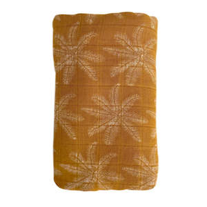 O B Designs: OB Designs Muslin - Ginger Palm Print