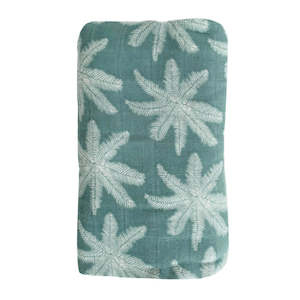 O B Designs: OB Designs Muslin - Ocean Palm Print