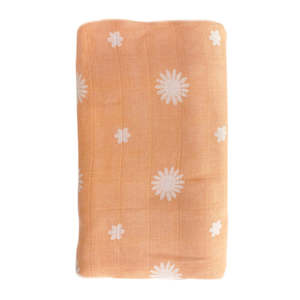 O B Designs: OB Designs Muslin - Peach Daisy Print