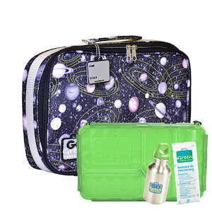 Go Green Lunch Box Set - Space Case (with Green Food Box)
