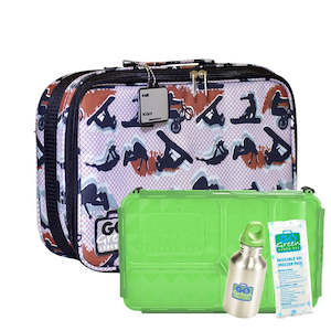 Go Green Lunch Box Set - Extreme (with Green Food Box)
