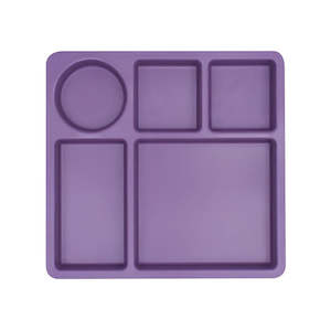 Bobo Bamboo: Bobo&Boo Divided Plate - Grape Purple