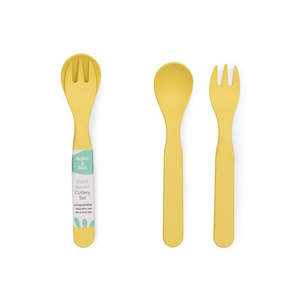 Plant Based: Bobo&Boo Plant Based Cutlery Set - Yellow