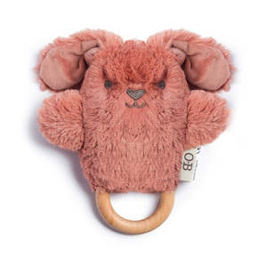 OB Designs Baby Rattle & Teething Ring - Bella Bunny