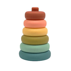 Ob Silicone Toys: OB Designs Silicone Tower Stacker - Cherry