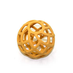 Ob Silicone Toys: OB Designs Eco-Friendly Teether Ball - Tumeric