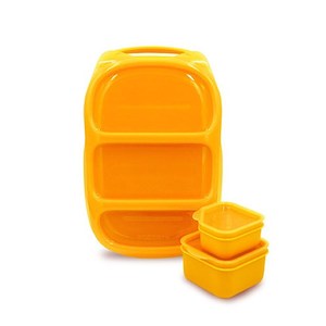 Goodbyn Lunchboxes: Goodbyn Bynto (with Dipper Set) - Neon Orange