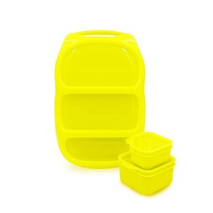 Goodbyn Lunchboxes: Goodbyn Bynto (with Dipper Set) - Neon Yellow